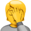 Download Person Facepalming emoji, Apple style