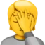 Person Facepalming emoji, Apple design
