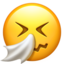 Sneezing Face emoji, Apple design