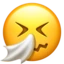 Sneezing Face emoji on iPhone