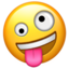 Zany Face emoji, Apple design