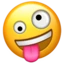 Zany Face emoji on iPhone