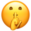 Shushing Face emoji PNG