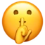 Shushing Face emoji on iPhone