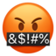 Face with Symbols on Mouth emoji PNG