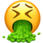 Face Vomiting emoji, Apple design
