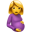 Download Pregnant Woman emoji, Apple style