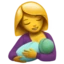 Breast-feeding emoji, Apple design