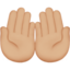 Palms Up Together, Medium-light skin tone