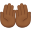 Palms Up Together, Medium-dark skin tone