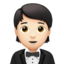 Person in Tuxedo, Light skin tone