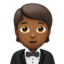 Person in Tuxedo, Medium-dark skin tone