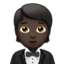 Person in Tuxedo, Dark skin tone