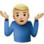 Man Shrugging, Medium-light skin tone