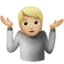 Person Shrugging, Medium-light skin tone