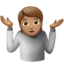 Person Shrugging, Medium skin tone