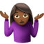 Woman Shrugging, Medium-dark skin tone