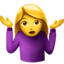Download Woman Shrugging emoji, Apple style