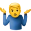 Man Shrugging emoji, Apple design