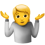 Download Person Shrugging emoji, Apple style