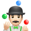 Man Juggling, Light skin tone