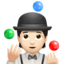 Person Juggling, Light skin tone