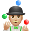 Man Juggling, Medium-light skin tone