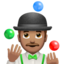 Man Juggling, Medium skin tone
