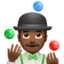 Man Juggling, Medium-dark skin tone