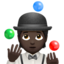 Person Juggling, Dark skin tone