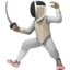 Person Fencing emoji, Apple design