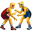 Download Men Wrestling emoji, Apple style