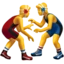 Men Wrestling emoji, Apple design