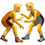 People Wrestling emoji, Apple design