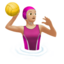 Woman Playing Water Polo, Medium-light skin tone