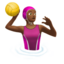 Woman Playing Water Polo, Medium-dark skin tone