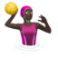 Woman Playing Water Polo, Dark skin tone