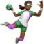 Woman Playing Handball, Medium-dark skin tone