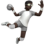 Person Playing Handball, Dark skin tone