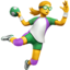 Woman Playing Handball emoji, Apple design