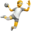 Person Playing Handball emoji, Apple design