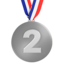 2nd Place Medal emoji, Apple design