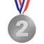 2nd Place Medal emoji on iPhone