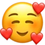 Smiling Face with Hearts emoji on iPhone