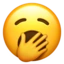 Yawning Face emoji on iPhone