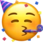 Partying Face emoji on iPhone