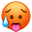 Hot Face emoji, Apple design