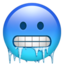 Cold Face emoji, Apple design
