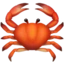 Crab emoji on iPhone