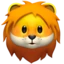 Lion emoji on iPhone